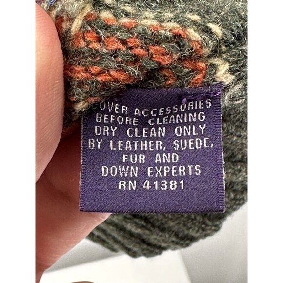 Ralph Lauren Purple Label Wool Tartan Leather Patch Hunting Field Sweater L (F4) - Picture 11 of 13